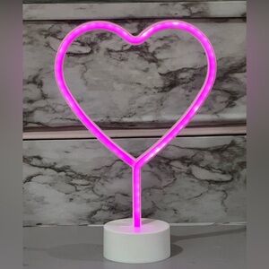 Pink Heart LED Neon Light